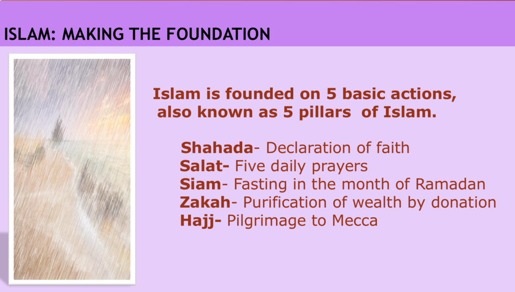The basic practices in islam are the practices which are required 