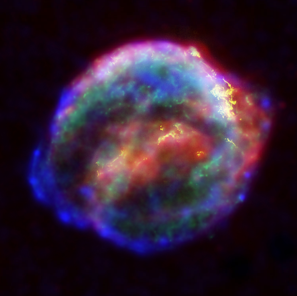  "Kepler's supernova" was the last exploding supernova seen in our Milky Way galaxy. http://www.nasa.gov/multimedia/imagegallery/image_feature_219.html